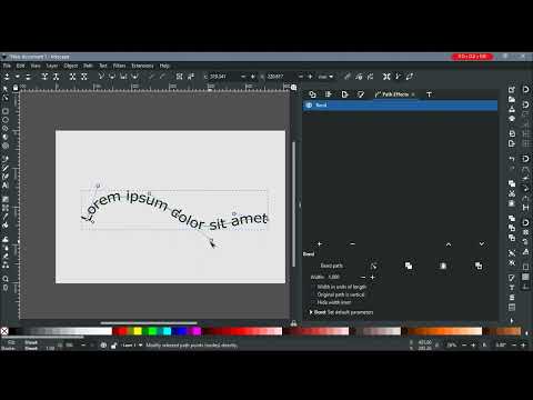 how to curve text in inkscape