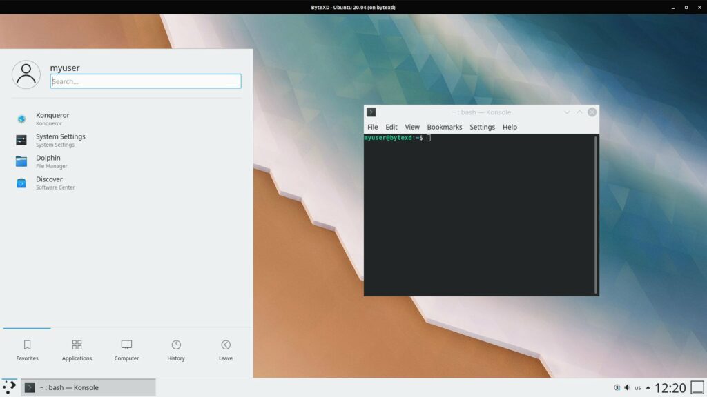 KDE Session - X2Go
