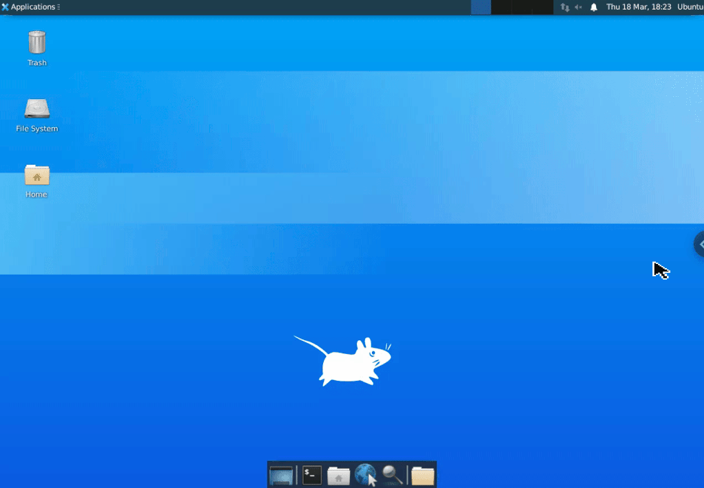GIF of Ubuntu using XFCE Remote Desktop using Chrome Remote Desktop