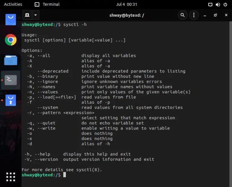 How to Use the Sysctl Command in Linux - ByteXD