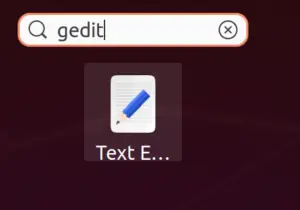gedit icon on Ubuntu 20.04