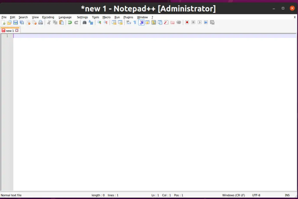 notepad++ GUI on Ubuntu 20.04