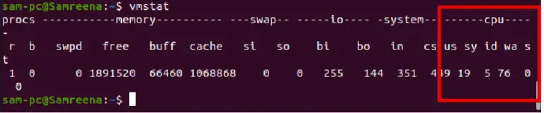 command to check cpu usage in linux