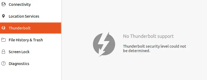 Нет поддержки thunderbolt ubuntu