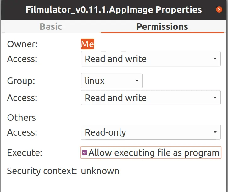 Configuration of AppImage in Ubuntu 20.04