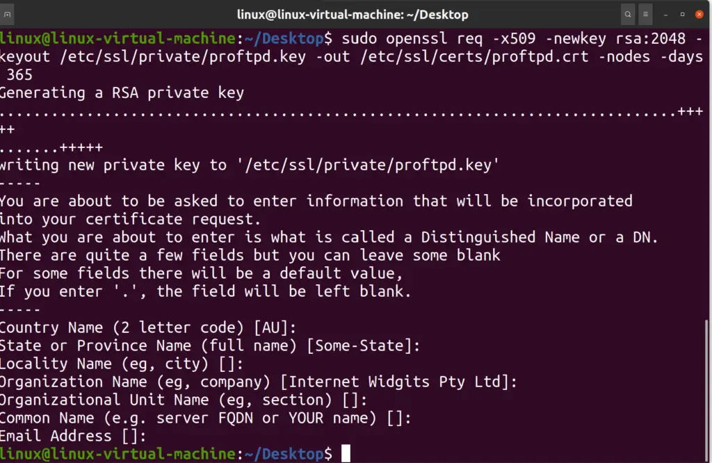 Configuring TLS in ProFTPD