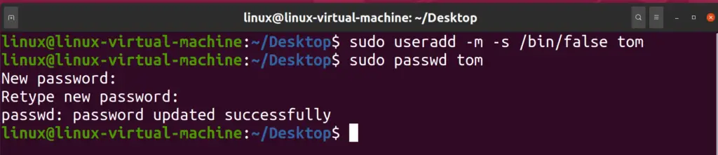 Creating new FTP user in Ubuntu 20.04