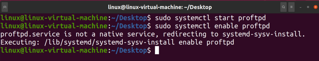Enabling ProFTPD in Ubuntu 20.04