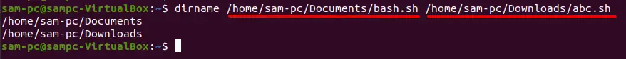 dirname handle mutiple files
