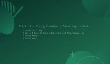 Check if a String Contains a Substring in Bash