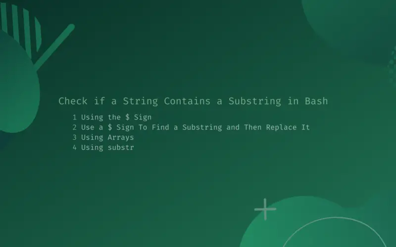Check if a String Contains a Substring in Bash
