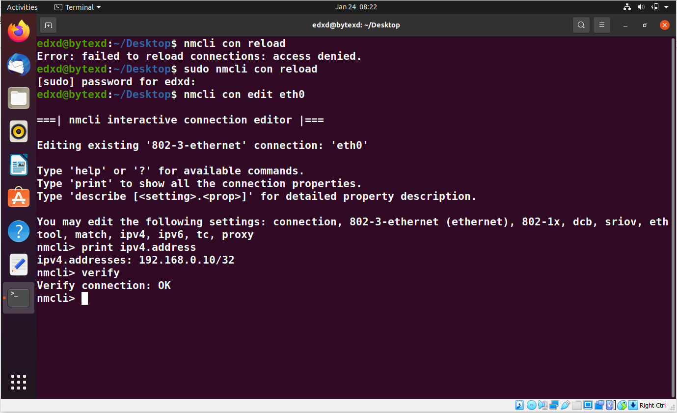 How to Use the nmcli Command to Manage NetworkManager 41 Text Description automatically generated