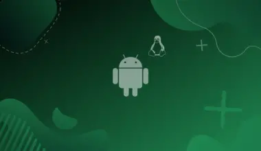 featured image with android and linux logos and a black/green gradient