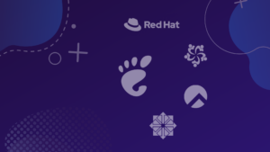 gnome logo with rhel based distro logos