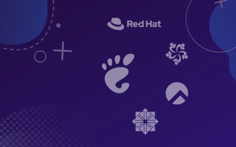 gnome logo with rhel based distro logos