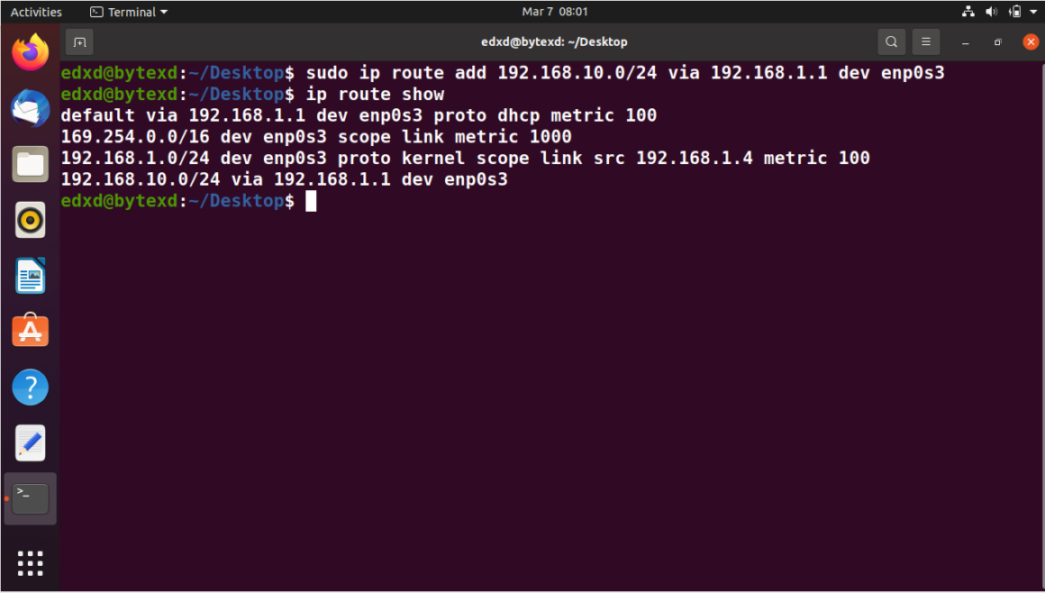 Ip Route Linux Working with the ip Command in Linux with Examples