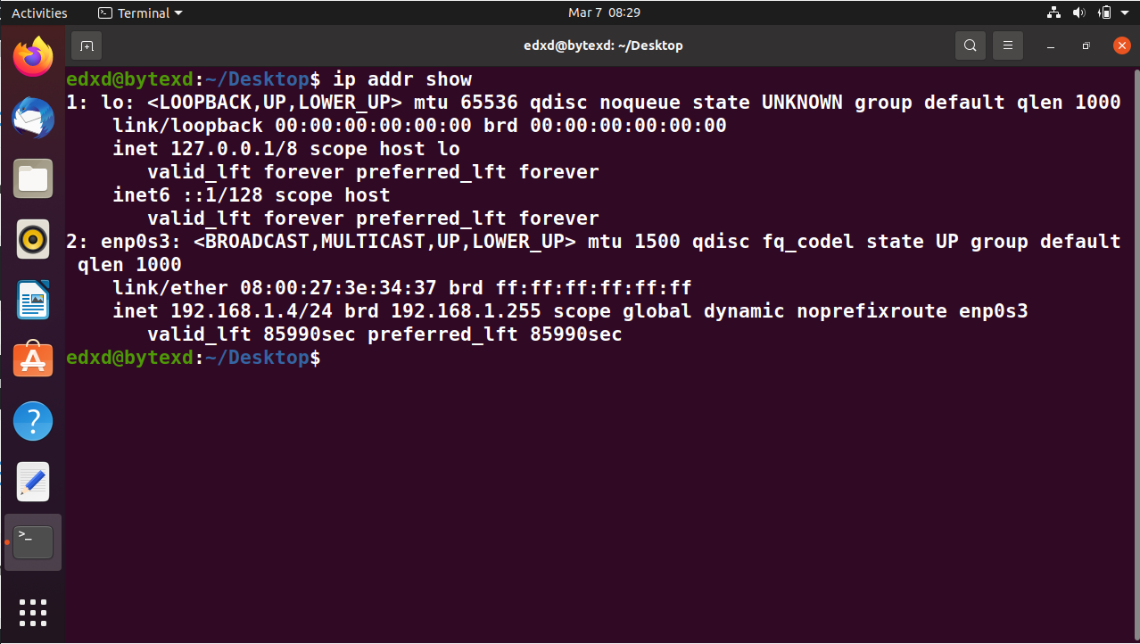 Working with the ip Command in Linux with Examples 39 Text Description automatically generated