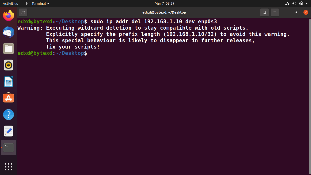 Working with the ip Command in Linux with Examples 42 Text Description automatically generated