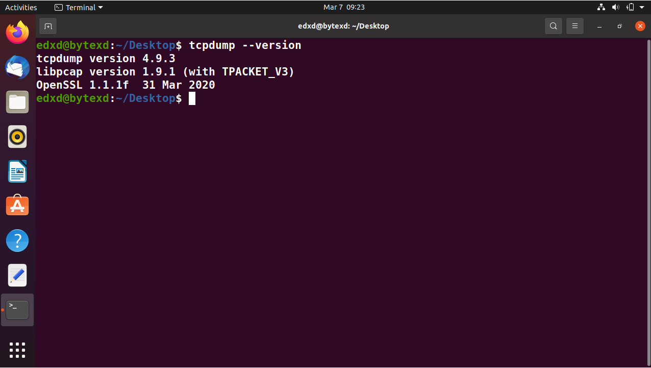 Linux tcpdump command with examples bytexd