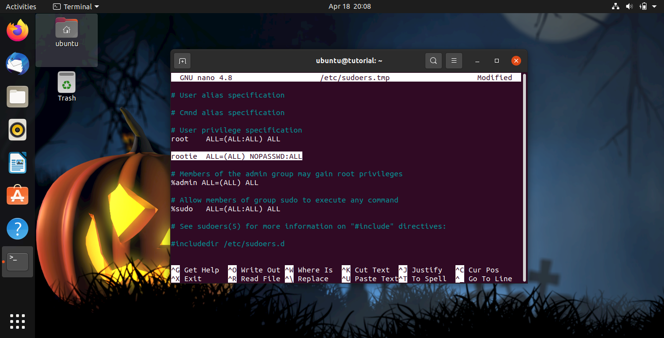 Add User to Sudoers in Ubuntu 20 word image 95