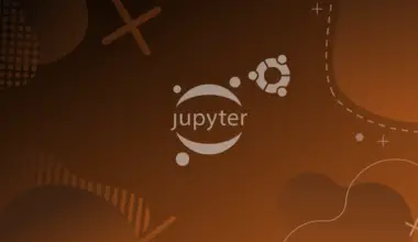 jupyter and ubuntu logos on an orange/black gradient background