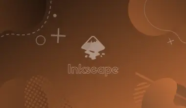 inkscape logo with inkscape written in outlined font