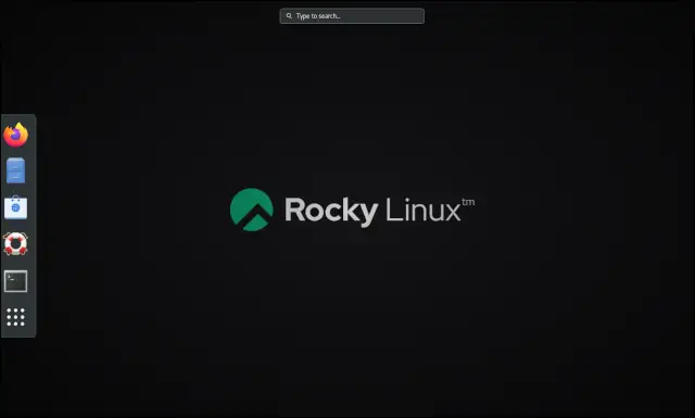 Rocky Linux GNOME desktop