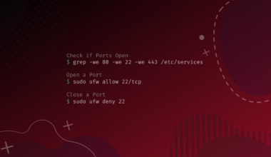 examples of checking, opening, closing ports on Ubuntu