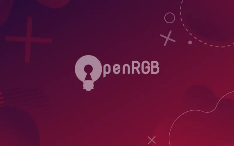 openrgb logo on red gradient