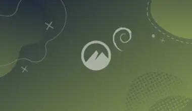 cinnamon desktop environment and debian logos on a green gradient background