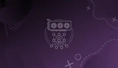 gpu and deep learning icon on a purple background