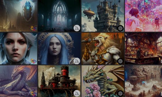 4 photos from each AI art generator