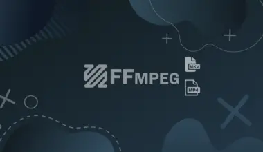 ffmpeg logo and mp and mkv icons on a dark blue background