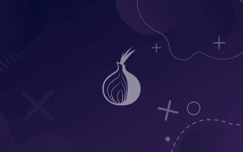 tor onion logo on purple background