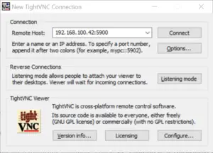 TightVNC Viewer Configuration