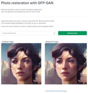 GFPGAN: Free AI Tool to Fix/Restore Faces & Upscale Images 22 Sreenshot of "FalloutProtagonist.jpg" via Stable Diffusion Fixed and Upscaled