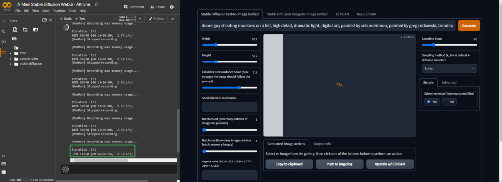 Best & Easiest Way to Run Stable Diffusion for Free (WebUI) 48 Checking Stable Diffusion WebUI Image Generation Progress