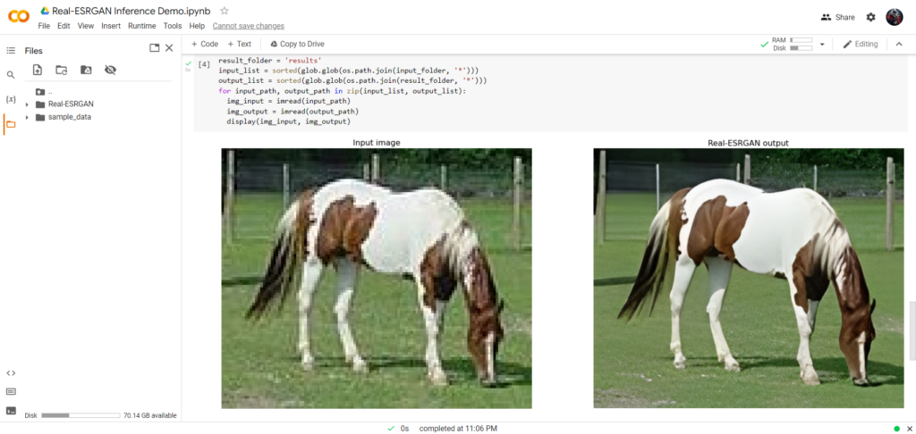 How to Use ESRGAN: Free AI Tool to Upscale Unlimited Images 33 Google Colab File Explorer