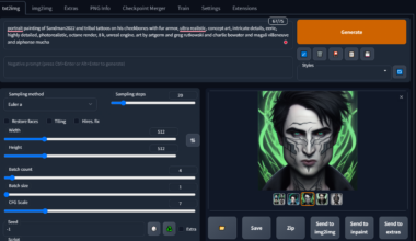Screenshot of generating using fine-tune Stable Diffusion