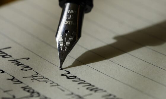 Pen writing on paper