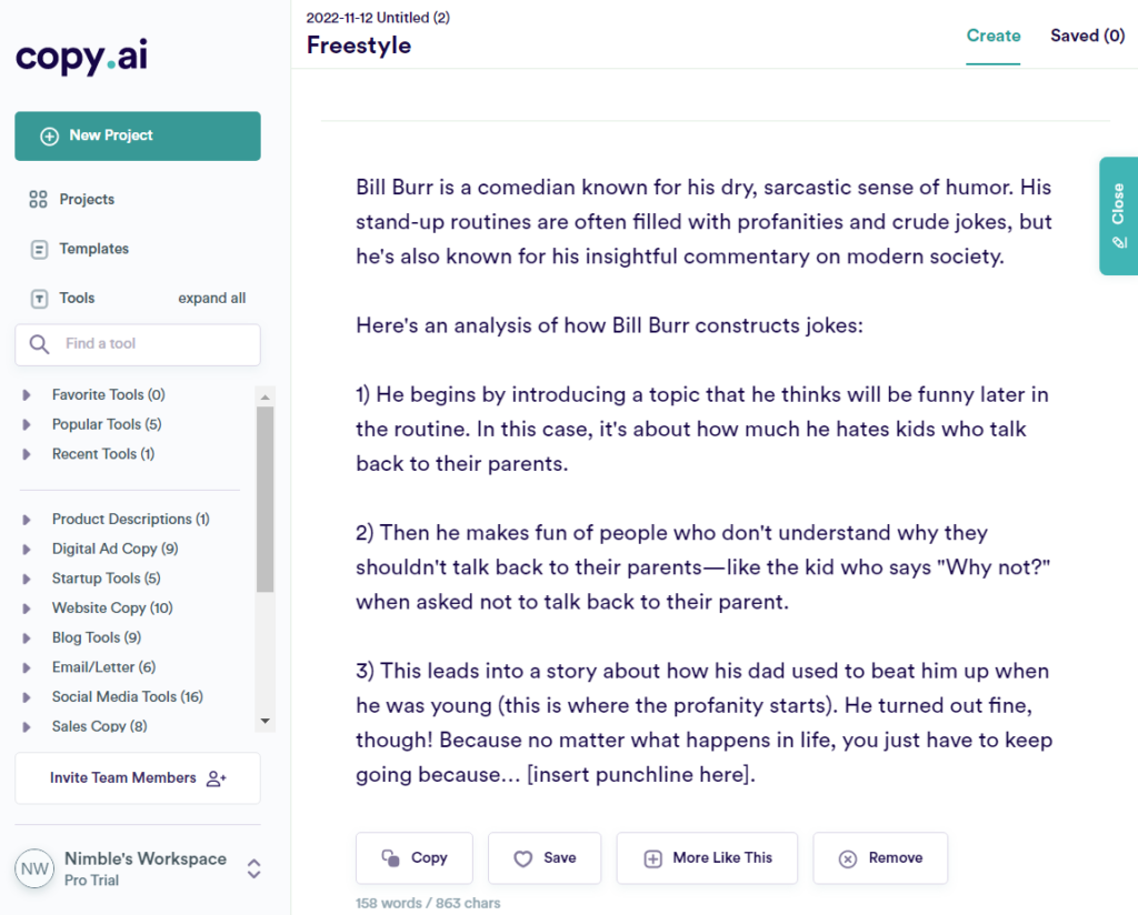 Best AI Writers - 8 Best Content Creation Tools in 2023 153 Copy.ai Slideshow 1 1