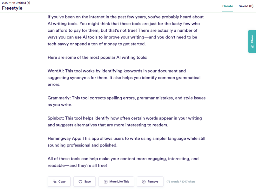 Best AI Writers - 8 Best Content Creation Tools in 2023 178 Copy.ai Slideshow 5 5