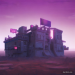 ancient fortress, cyberpunk, futuristic, high-definition, 3d 5