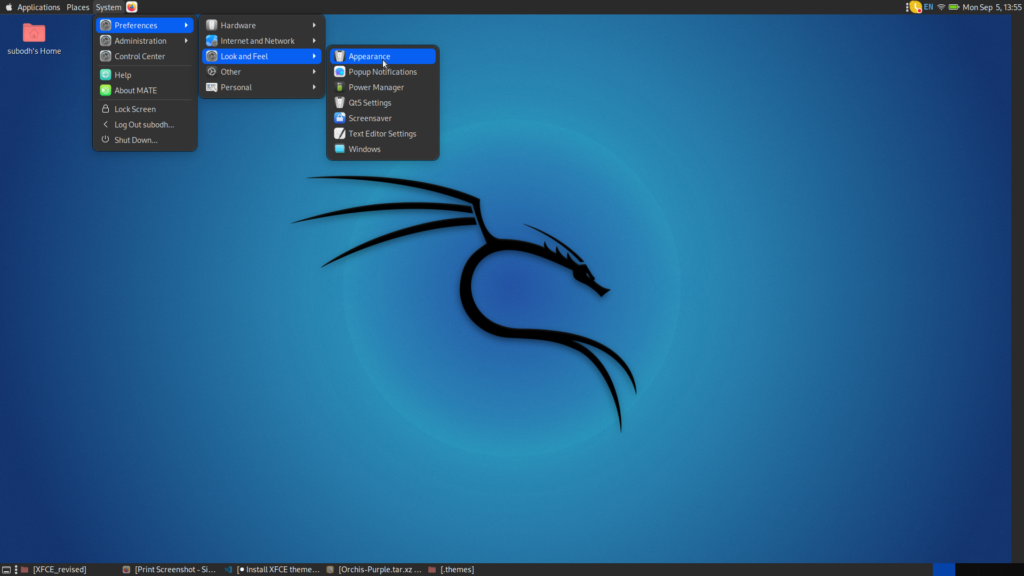 Notes/Articles/Install XFCE Themes/appearance-path.png