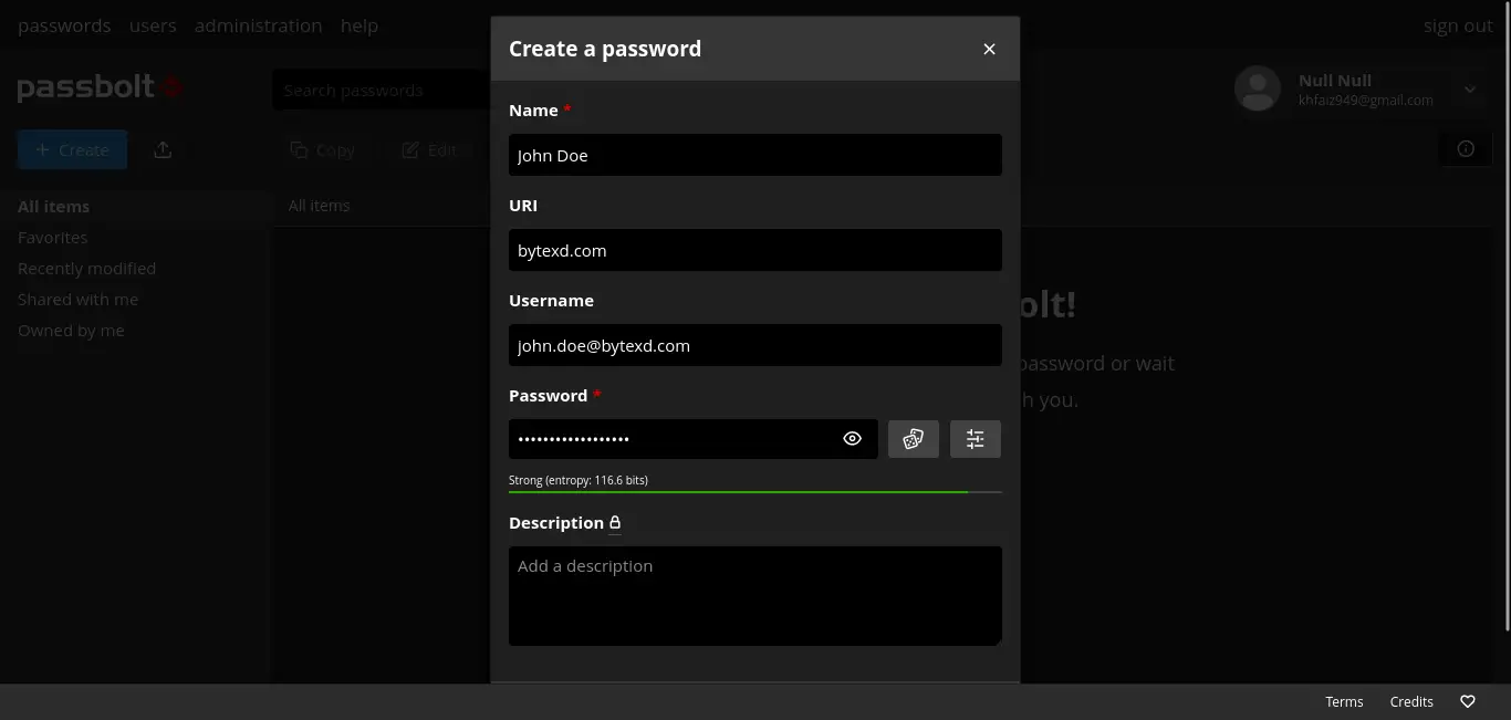 Notes/ByteXD Articles/Top Open-Source Password Managers/CreatingPasswordPassbolt.png