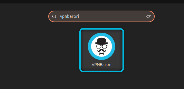 Searching the Ubuntu apps for VPNBaron
